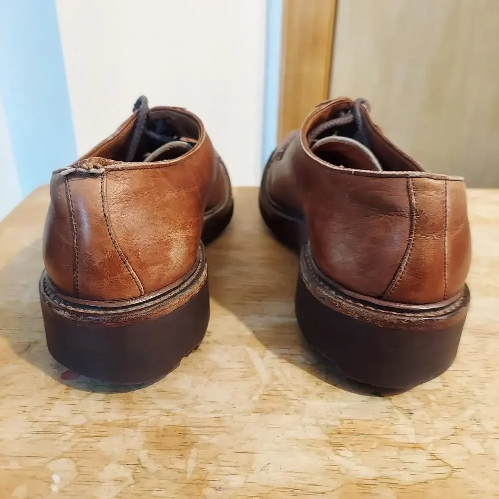 Polo Ralph Lauren England 94% Ridgeway Men's US 8 D Brown Leather Oxfords